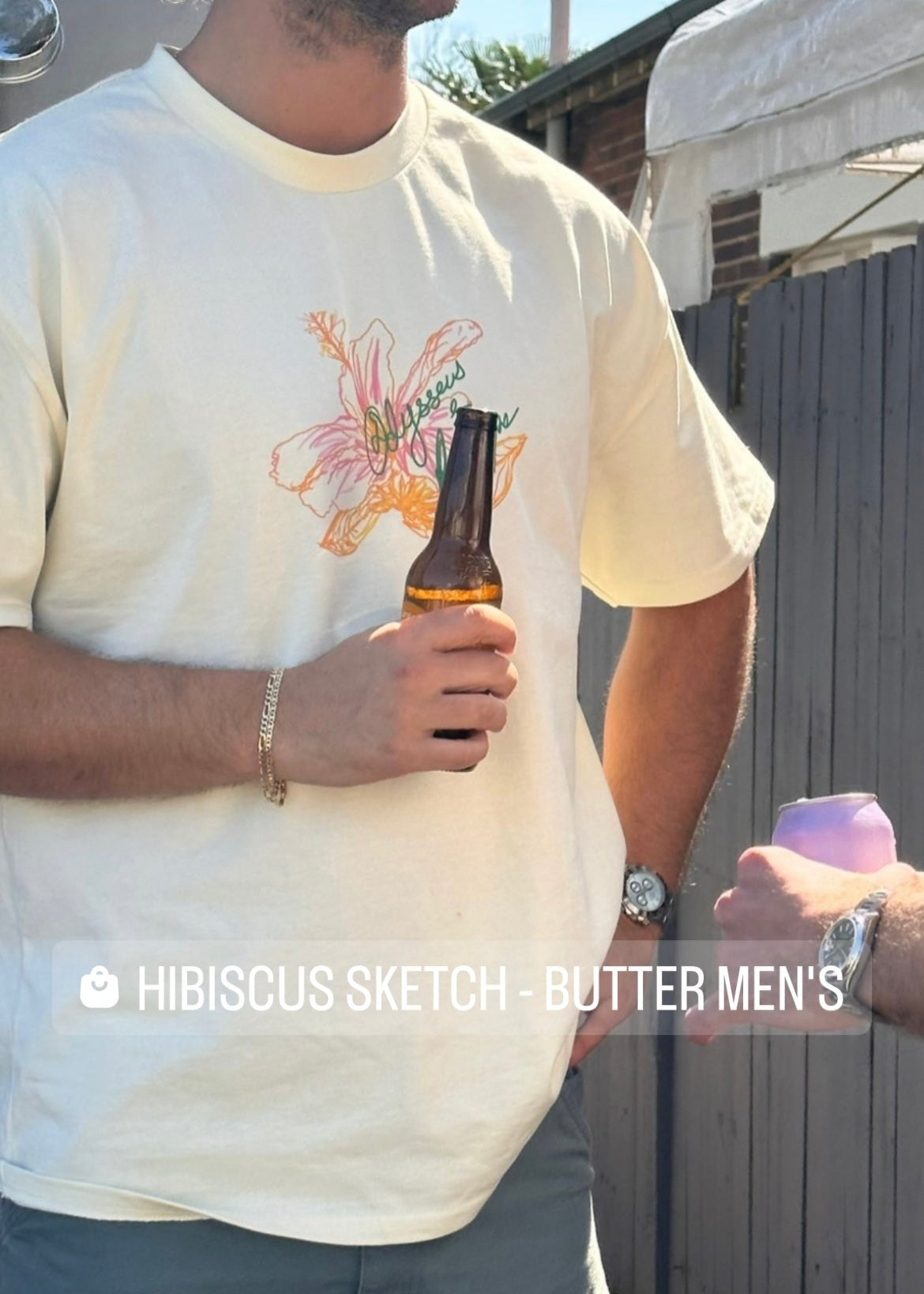 Hibiscus sketch - butter MEN'S