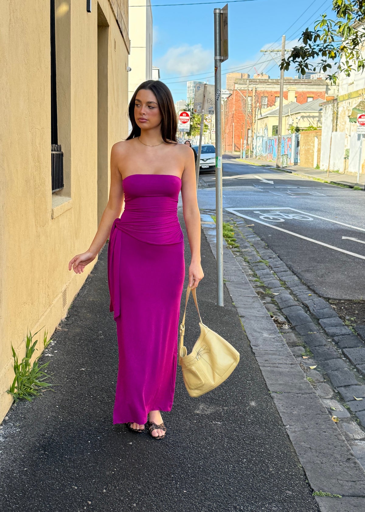 Magenta Bamboo dress