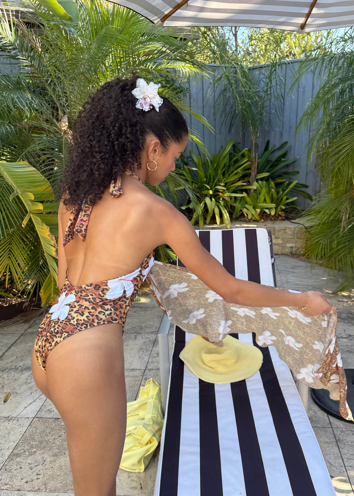 Leopard Hibiscus - Sarong (mini)