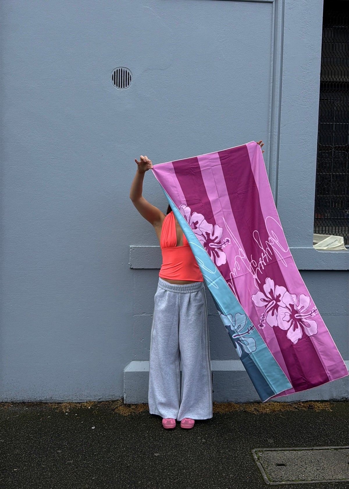 Travel towel - Reversible hibiscus