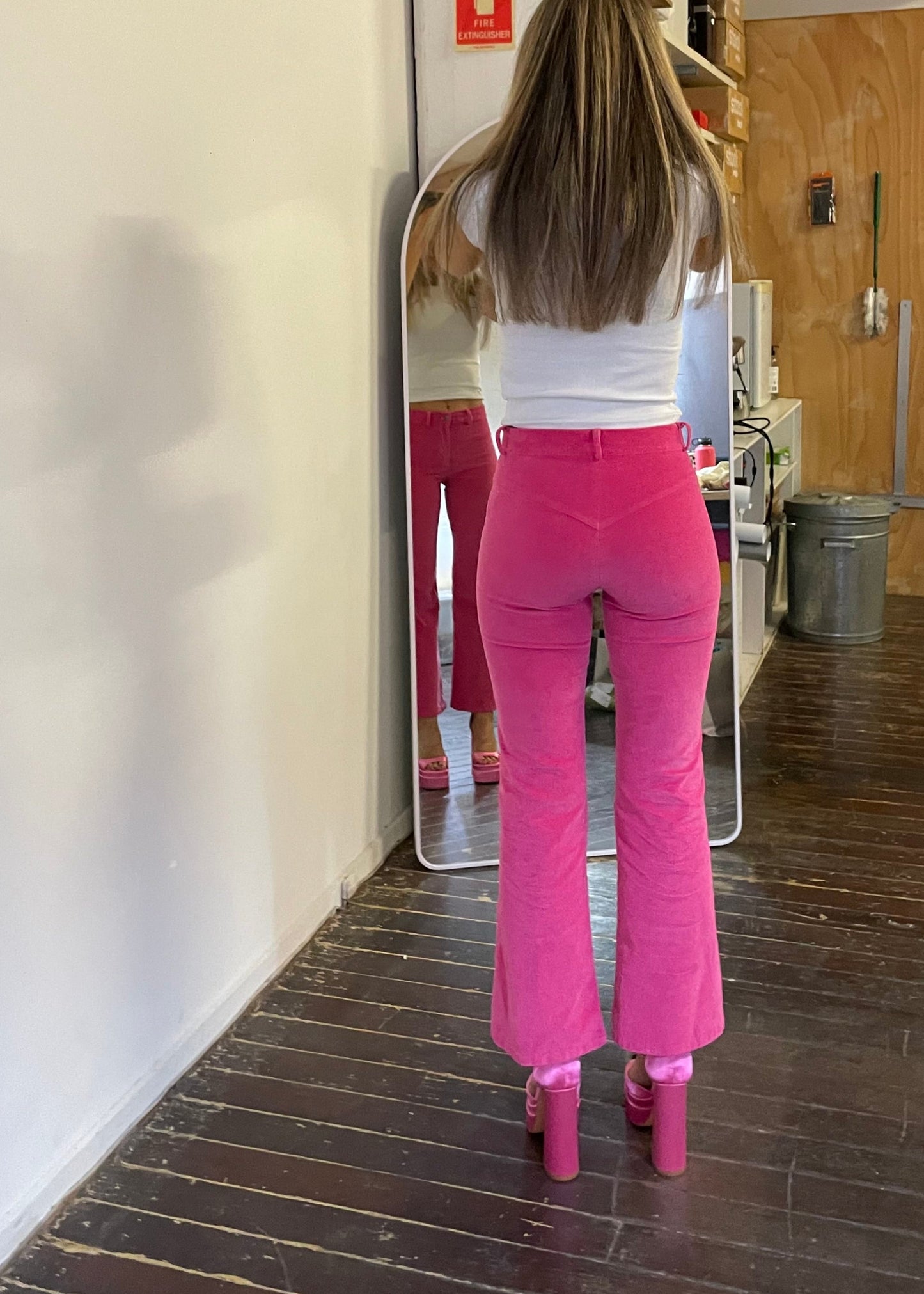 Corduroy flare pant- HI BARBIE