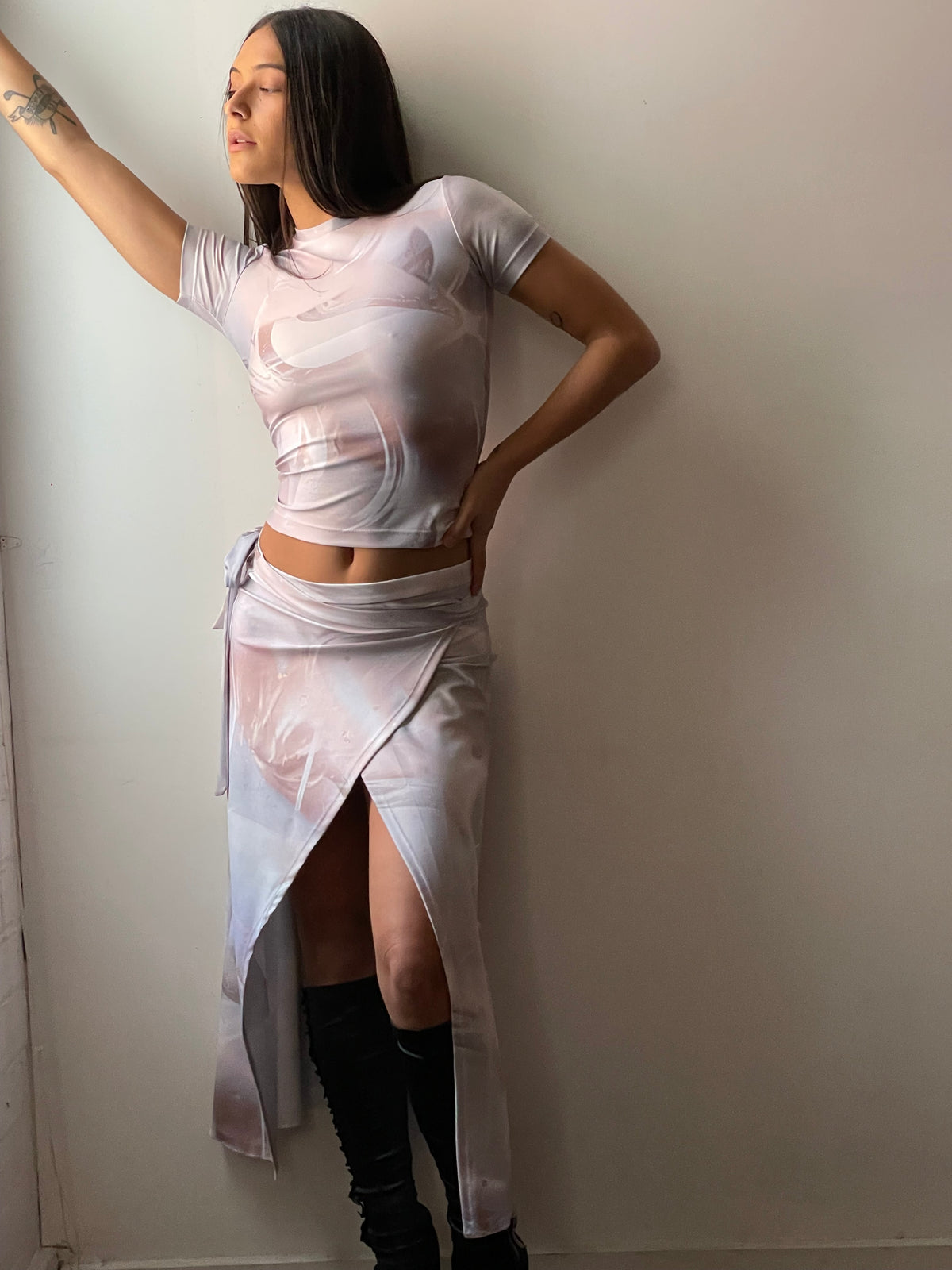 Pluto nights - tie up maxi skirt