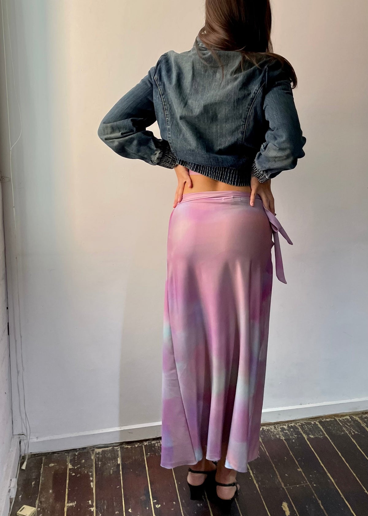 Aurora lights- tie up maxi skirt