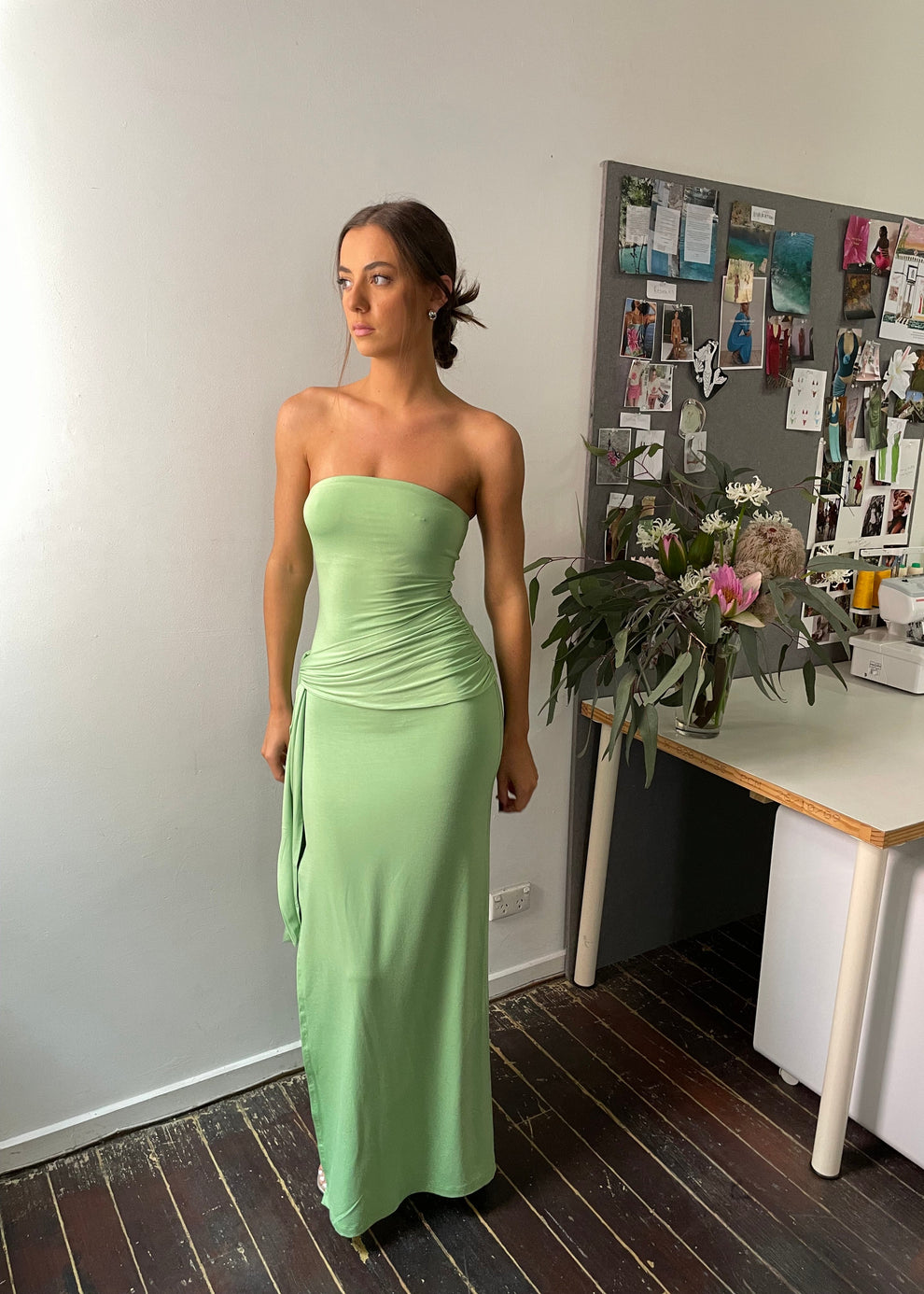 Odysseus & Penelope Draped Strapless Dress main image 1