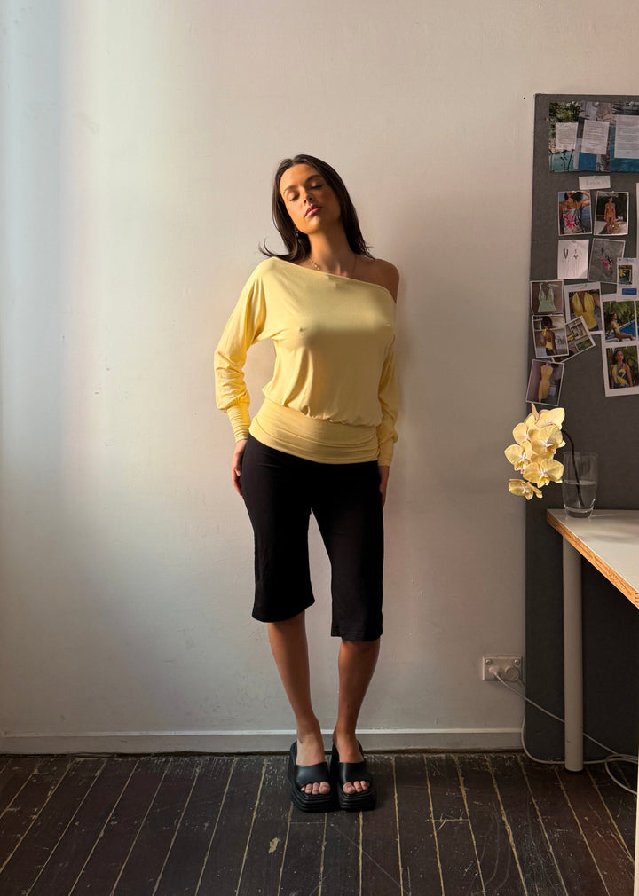 Bamboo Slouch top - Butter