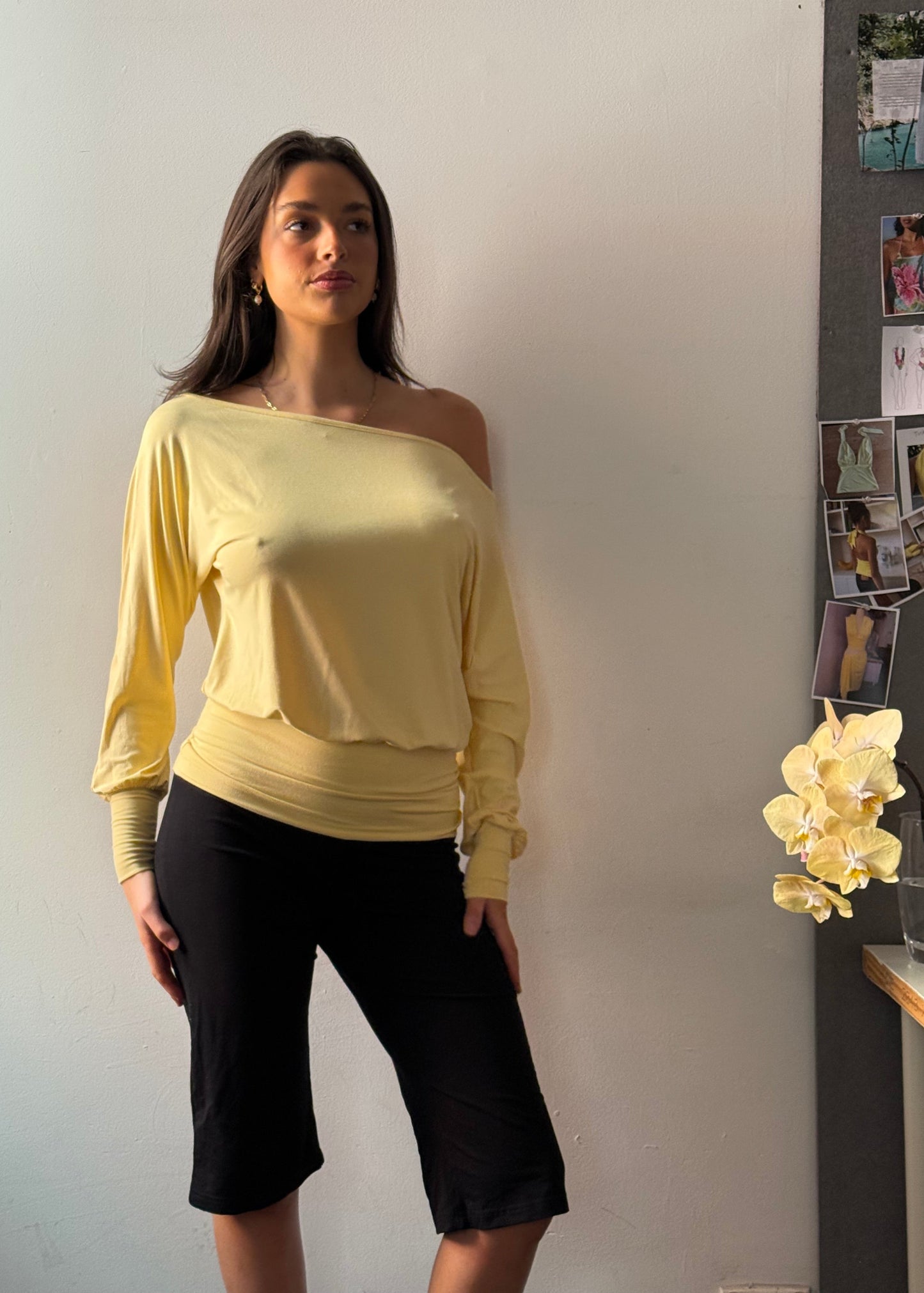 Bamboo Slouch top - Butter