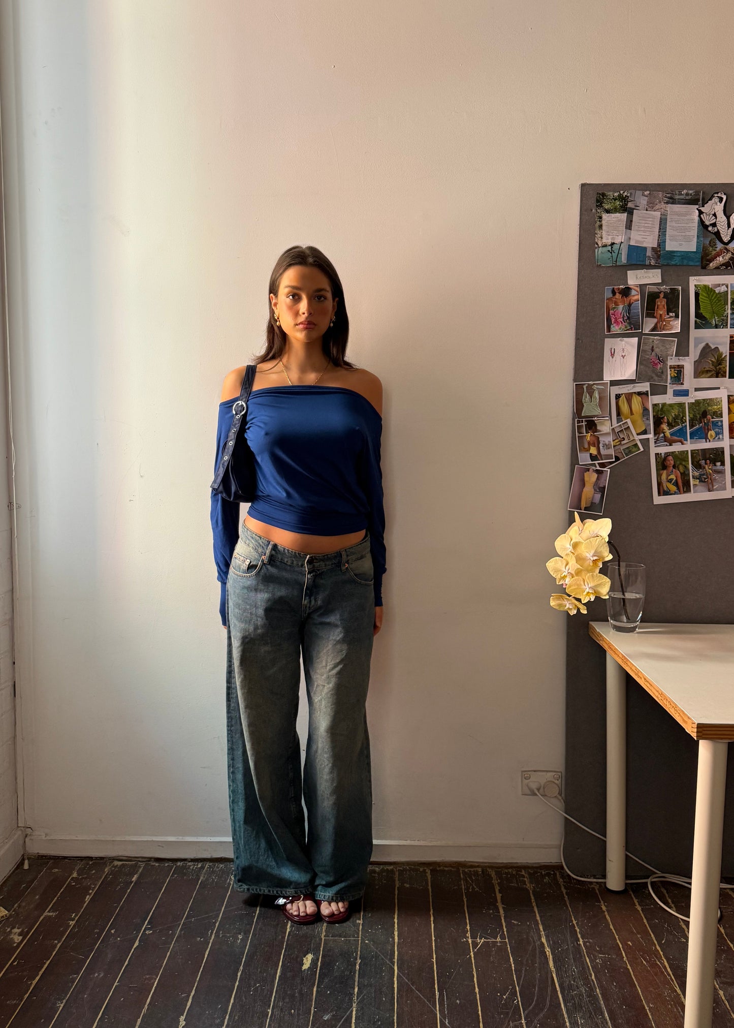 Bamboo Slouch top - Ocean