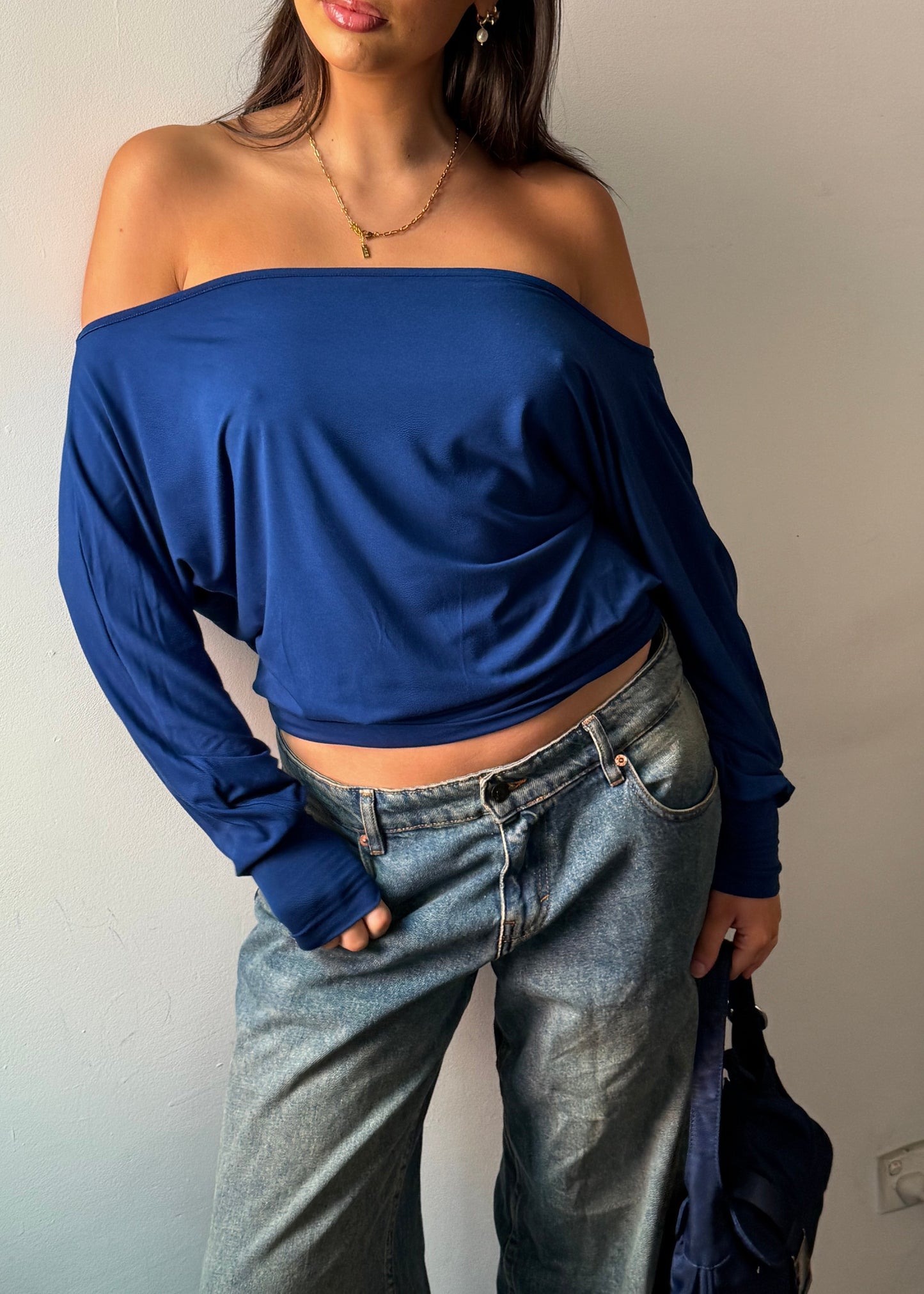 Bamboo Slouch top - Ocean