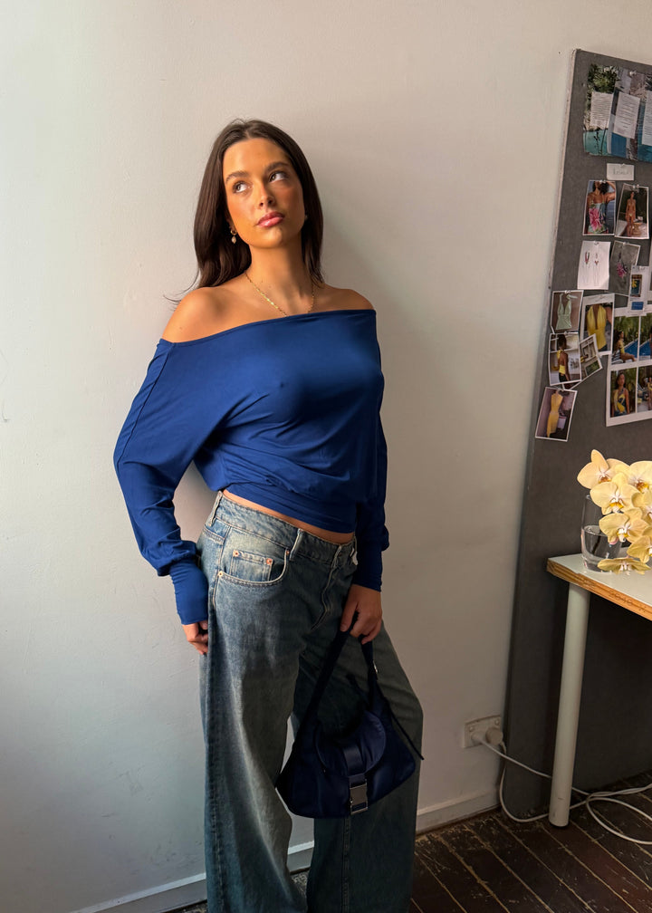 Bamboo Slouch top - Ocean