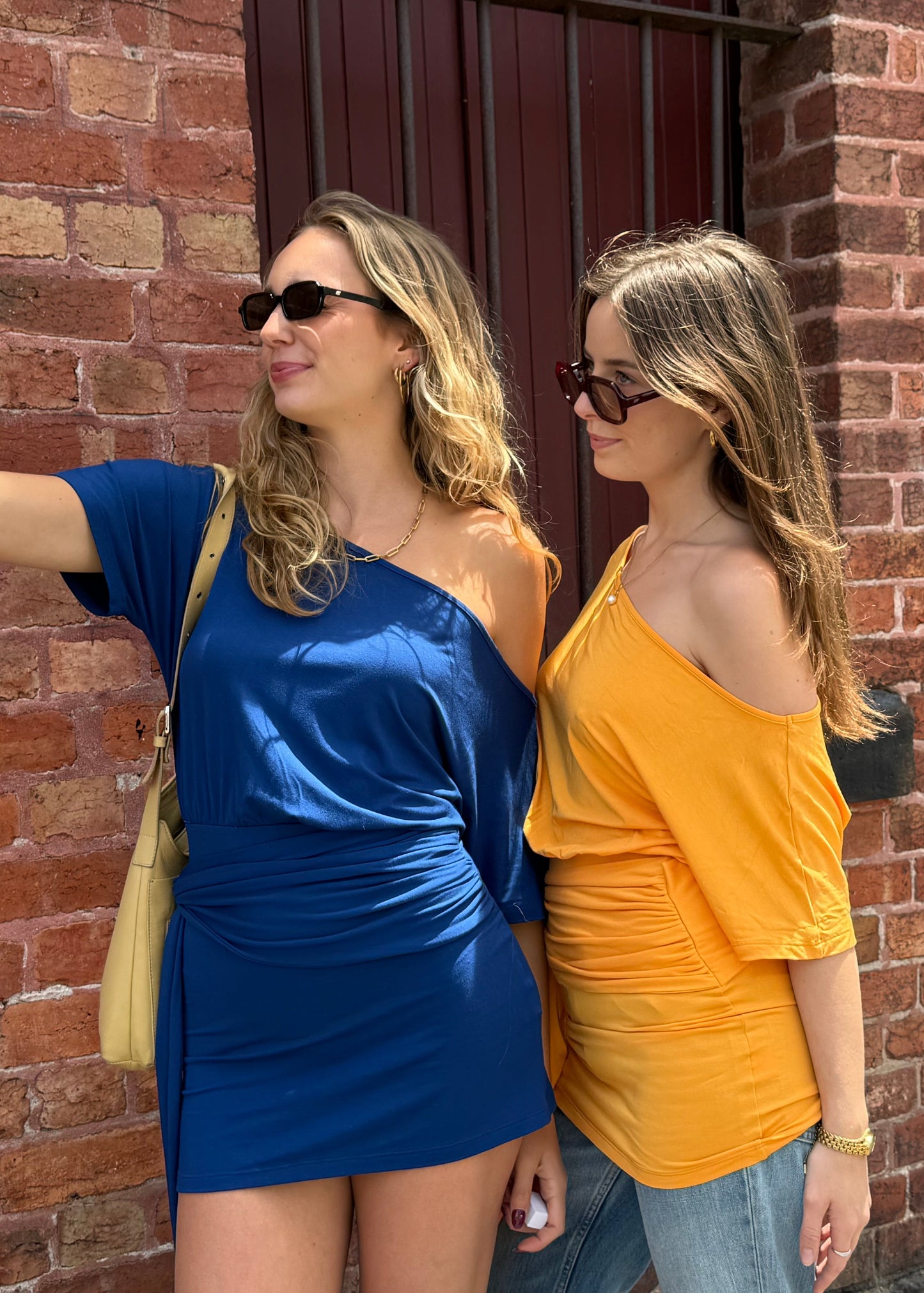 Slouchy Bamboo mini dress - Ocean