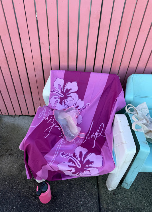 Travel towel - Reversible hibiscus