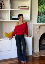 Bamboo Slouch top - Scarlet