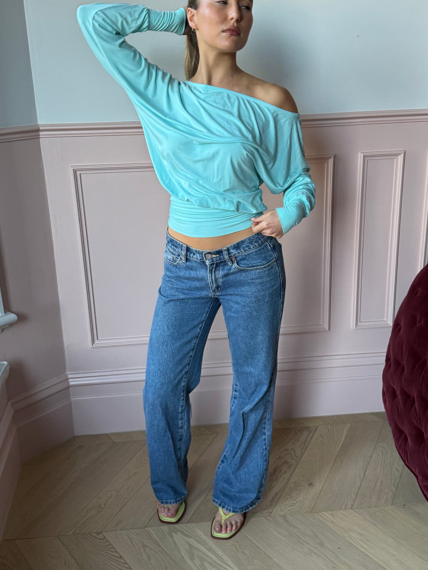 Bamboo Slouch top - Aquamarine PRE ORDER