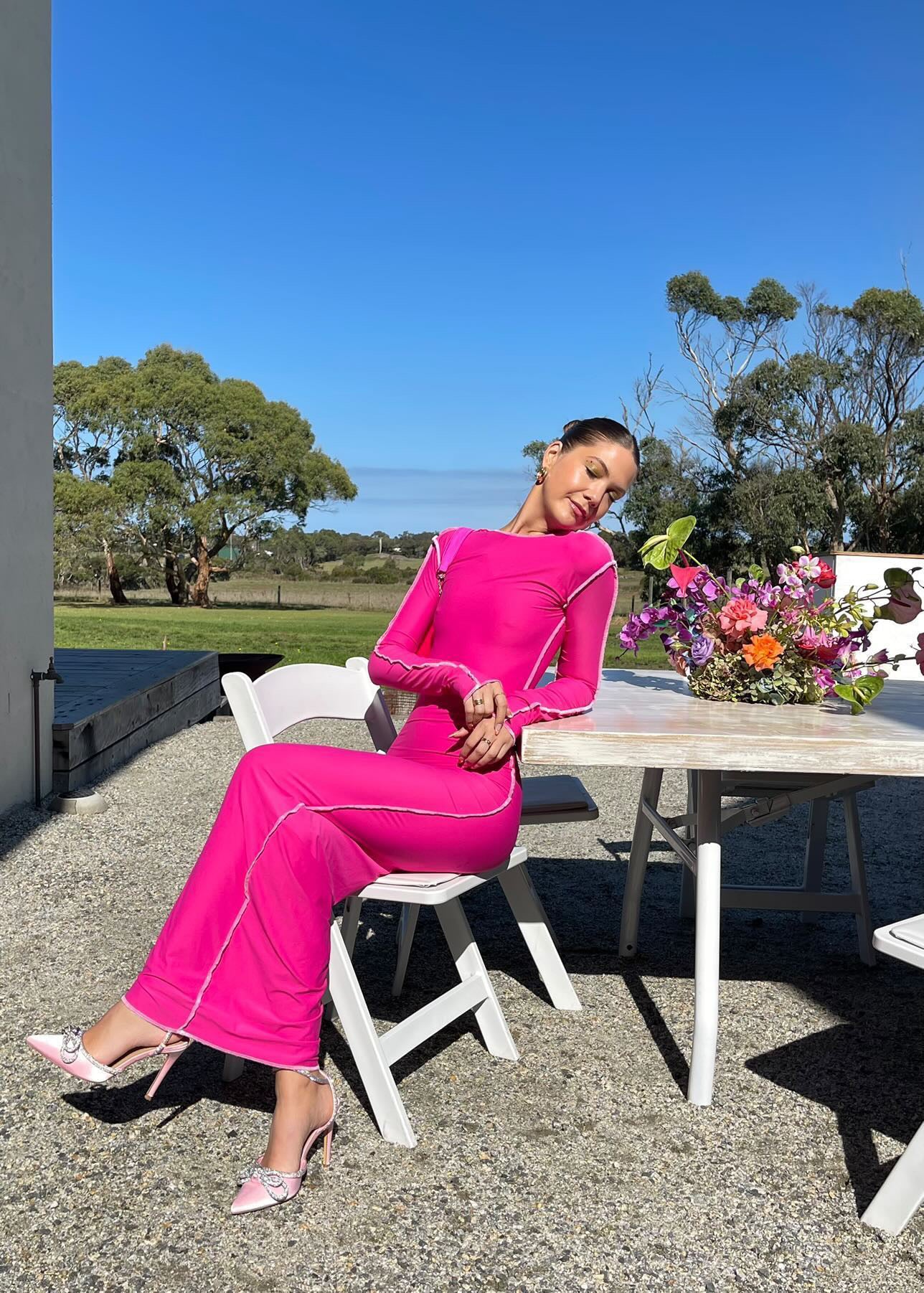 Contrast Maxi - Neon pink with contrast white stitching Odysseus&Penelope Contrast Maxi - Neon pink with contrast white stitching Odysseus&Penelope
