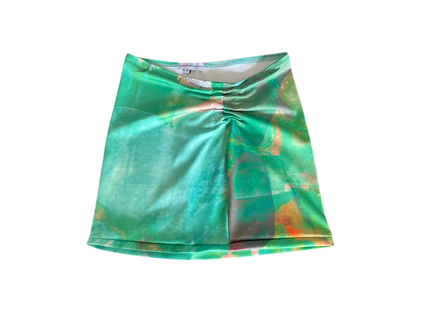 Green with Envy - Ruched Mini skirt